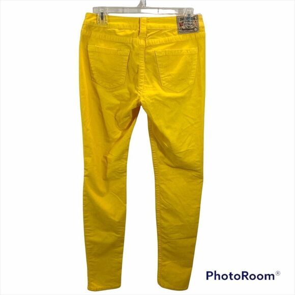 True Religion Shannon Yellow Corduroy Pants 27 - Picture 11 of 14